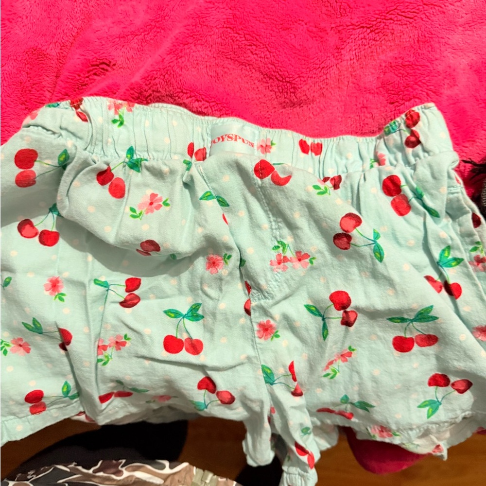 Cherry Print Pajama Shorts